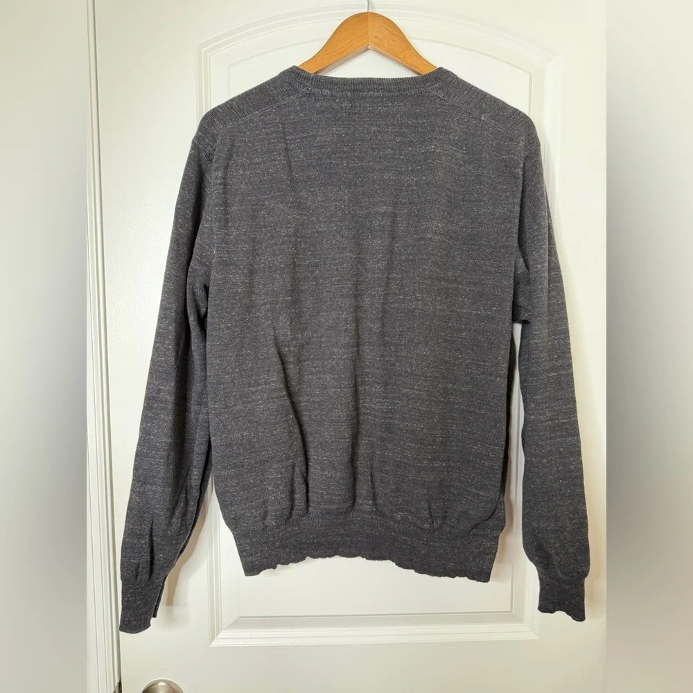 Polo Ralph Lauren Men's L Gray 100% Cotton Pullover Crewneck Sweater Nantucket